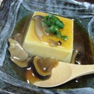 しょうが入り！卵豆腐のきのこあんかけ